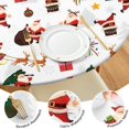 thumbnail image 4 of White Christmas Santa Pattern Round Fitted Tablecloth with Elastic Edge,Dining Table Cover Waterproof,Outdoor Round Tablecloth for Camping,Dining,Indoor and Outdoor, 4 of 7