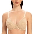 thumbnail image 2 of MELENECA Women's Full Coverage No Padding Plus Size Minimizer Underwire Bra Beige 44E, 2 of 5