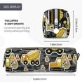 thumbnail image 3 of Fotbe Excavator At Work Pattern Leather Pencil Case, Pencil Pouch with Durable Zipper, Compact and Stylish Organizer for Stationery, Art Supplies, Travel Essentials, 3 of 7