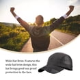 thumbnail image 3 of Wisewang Men Hat Clothing Accessory Sunshade Adjustable Outdoor Summer Quick Drying Mesh Baseball Caps Birthday Gift Black 1Set, 3 of 6
