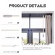 thumbnail image 4 of Riel para cortinas de balcón exterior con manija roscada, persianas para ventanas, cortinas blancas y negras, 4 of 6
