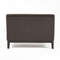 thumbnail image 4 of Noble House Darcy Contemporary Upholstered Loveseat in Brown and Espresso, 4 of 9