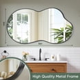thumbnail image 7 of Antok 36"x24" Irregular Wall Mirror, Asymmetrical Metal Frame Bathroom Vanity Mirror, Black, 7 of 7