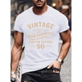 thumbnail image 1 of Camiseta de manga corta con cuello redondo para hombre, ideal para cumpleaños y aniversario, informal y cómoda para uso diario y al aire libre., 1 of 4