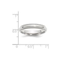 thumbnail image 2 of White Sterling Silver Ring Band Wedding Milgrain Comfort Half Round, 2 of 2