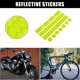 thumbnail image 2 of Pegatinas reflectantes de advertencia de seguridad de 2 juegos de Unique Bargains para bicicletas, motocicletas y cascos de automóviles en verde fluorescente, 2 of 7