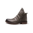 thumbnail image 3 of Harsuny Mens Leather Dress Boots Side Zipper Ankle Booties Gray 8, 3 of 5