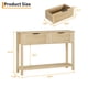 thumbnail image 3 of Yeshouse Mesa de entrada acanalada con 2 cajones, consola para entrada, mesa de sofá de madera para sala de estar y vestíbulo, 3 of 8