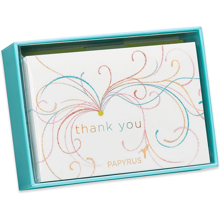 Papyrus Swirl Boxed Blank Thank You Cards, 14ct - Walmart.com
