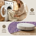 thumbnail image 5 of ODIKA 3'x5' Washable Area Rug Pink Purple Mauve Pastel Repeating Symmetry Detail Formal Throw for Hallway, Laundry Room, Non-Slip, Flatweave, Easy Care, 5 of 7