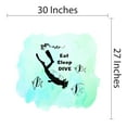 thumbnail image 4 of SCUBA DIVING - Eat Sleep Dive - Vinyl Adhesive Diver Quotes Wall Decoration Sticker Scuba Diver Angel Fish Animals Design Removable Home Bedroom Wall Decal 30" x 27", 4 of 5