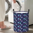 thumbnail image 6 of KLL Flower Blue Skull Waterproof Foldable Laundry Hamper Bucket with Handles for Storage Bin,Kids Room,Home Organizer (Medium ), 6 of 7