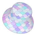 thumbnail image 3 of Naloa Rainbow Scales Reflective Double-Sided Bucket Hat, Sun Hat, Soft and Breathable for Gardening, Beaching, Camping, Hiking, Fishing, 3 of 9