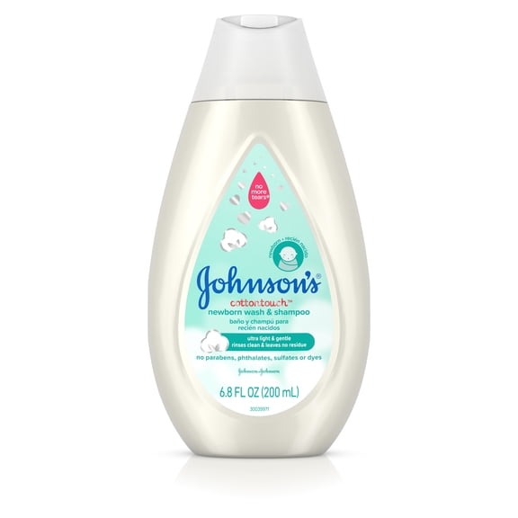 Johnson's CottonTouch Newborn Baby Wash & Shampoo, 6.8 fl. oz