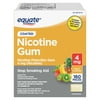 Equate Coated Nicotine Polacrilex Gum, 4 mg, Fruit Flavor, Stop Smoking Aid, 160 Count