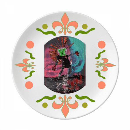 

Dizzy And Fall Abstrat Art Flower Ceramics Plate Tableware Dinner Dish