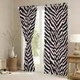 thumbnail image 3 of jejeloiu Zebra Print Texture Black Out Curtains,Wild Animal Curtains Pack of 2 (42x63 Each),Pink Black Bedroom Curtains For Girls Kids,Super Cozy Room Decor, 3 of 6