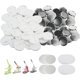 thumbnail image 1 of Juego de 200 piezas de botón de 58 mm, suministros de botón para máquina de hacer botones, insignia redonda de botones en blanco, incluye cubierta trasera de plástico para alfiler, 1 of 4
