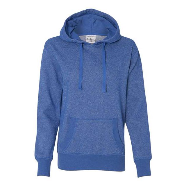 J. America Sudadera con capucha de rizo francés con purpurina para mujer, azul real, grande J América 8860