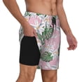 thumbnail image 3 of Balery Lilies Flowers Mens Swim Trunks Swim Shorts for Men Quick Dry Inseam Beach Shorts with Compression Liner Pocket-Small, 3 of 9