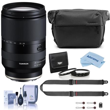 UPC: 0192223157071 | 28-200mm f/2.8-5.6 Di III RXD Lens for Sony E  Bundle with ProOptic 67mm Filter Kit  Everyday Sling V2  SlideLITE Strap  Cleaning Kit  Cloth