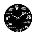 thumbnail image 3 of DimyFew Horloge Murale Silencieuse Tableau Noir Mathématiques Moderne Ronde Suspendue Décorative Sans Tic-Tac Bois Formule Unique Montre Adaptée pour Salon Bureau à Domicile Chambre Salle de Classe Style A, 3 of 8