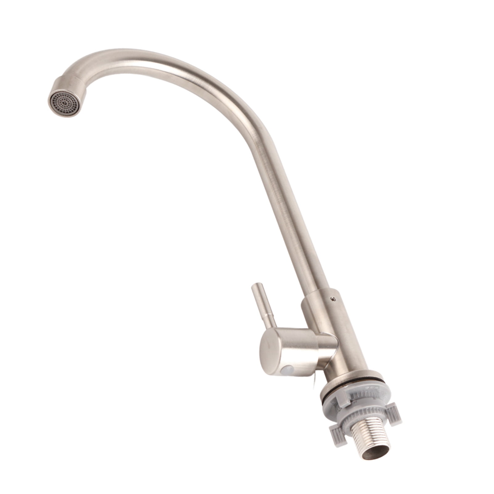 BIMZUC Stainless Steel Kitchen Faucet Single Cold Water Tap with 360 Degree Rotation Single Hole Basin Sink Faucet G1/2in Thread 11.4 inches / 29 cm