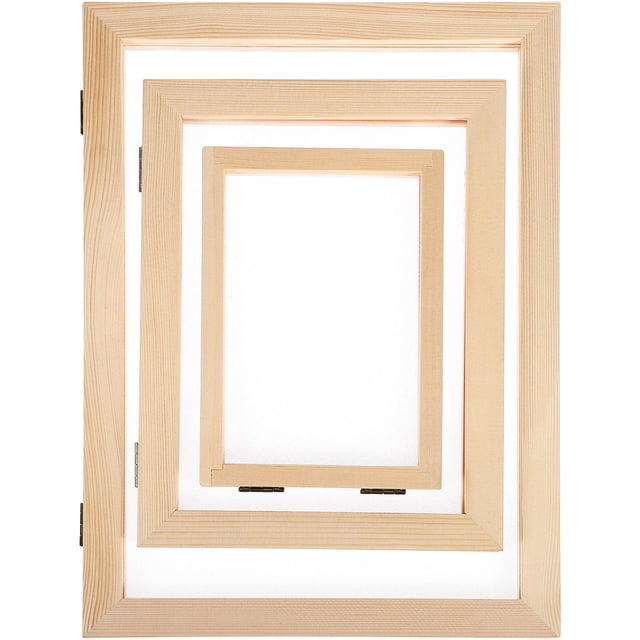 QUMIIRITY Paper Making Screens 3Pcs Rectangular Wooden For Crafters And Diy Projects