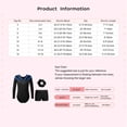 thumbnail image 5 of TiaoBug Kids Girls Rhinestone Long Sleeve Gymnastics Leotard Dance Bodysuit with Shorts Hair Band Set Blue 6, 5 of 5