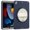 Darkblue+White, variant on SaniMore for iPad 10.2" (9th/8th/7th Generation, 2021/2020/2019) Case, 3 Layers Multi-Functional Cover with 360° Rotation Hand Strap & Kickstand Pencil Holder Full Body Protective Shell, Blue