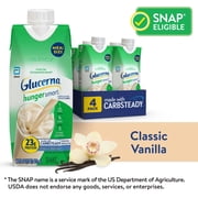 Glucerna Hunger Smart Meal Size Diabetic Care Shake, Classic Vanilla, 16 Fl Oz, 4 Pack