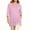 Pink, variant on Womens Notch Split V Neck Tunic Top Three Quarter Sleeve Dual Side Patch Pockets Longline Loose Fit All Season Casual Daily Wear Shirt