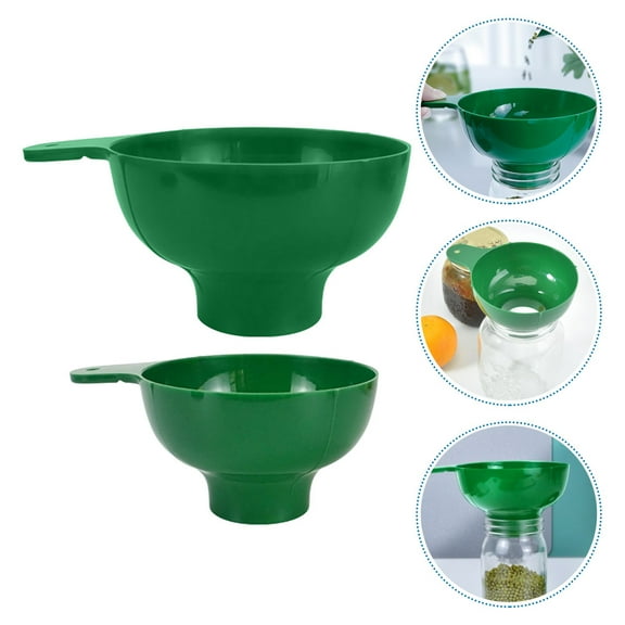 Greenadscape 2Pcs Wide Mouth Canning Funnel for Spices and Jams in Home Kitchens 13.50X9.90X6.10cm