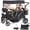 Black, variant on SACVON 4-Seater Stroller Wagon with Side Entry, Canopy & Snack Tray, Includes Detachable Storage Bag That Converts to a Backpack–Black