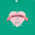 thumbnail image 4 of Inktastic Paris Oo-la-la with Eiffel Tower and Flowers in Pink Heart Boys or Girls Baby T-Shirt, 4 of 5