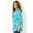 thumbnail image 3 of Catherines Women's Plus Size Petite Pintuck Buttonfront Blouse, 3 of 4