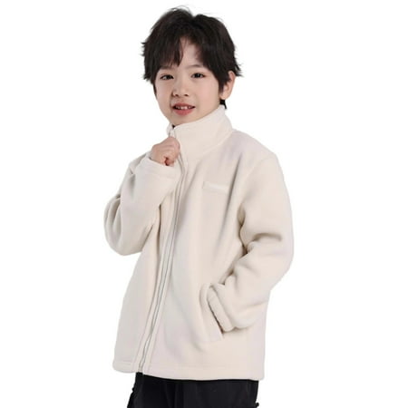 Vividxx Children Casual Solid Color Pocket Stand Up Collar Zipper Jacket Hoodie Coats Toddler Fashionable Outwear