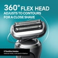 thumbnail image 5 of Braun - Afeitadora eléctrica para hombre, serie 7 7185cc, afeitado en húmedo y seco, modos de afeitado turbo y suave, afeitadora de lámina impermeable, gris espacial, 5 of 5