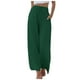 thumbnail image 1 of Pantalones palazzo de lino de cintura alta y pierna ancha para mujer - Pantalones de playa con cordón - Tallas S-3XL, 1 of 5
