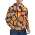 thumbnail image 2 of Lsque Various Oranges Pattern Casual Men's Hoodie,Hooded Sweatshirt with Kangaroo Pocket,Pullover Hoodie-Large, 2 of 7