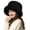 Black, variant on Faux Fur Bucket Hat for Women, Winter Warm Fluffy Russian Ushanka with Wide Brim and Polyester Lining for Cold Weather Outdoor Activities and Casual Wear