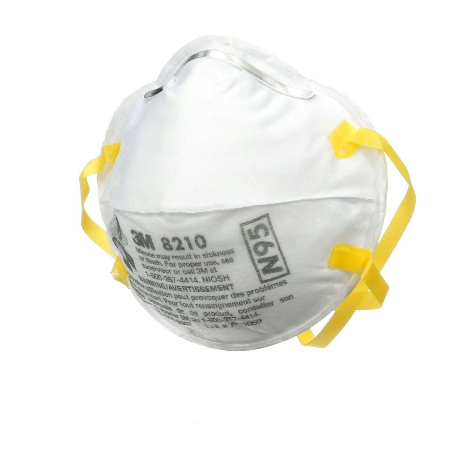 Appareil de protection respiratoire de grand rendement 8210P2-DC 3M(MC), préparation avant la peinture, N95, 2/paquet Appareil de protection