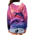 thumbnail image 6 of chaqlin Dolphin Hoodies for Girls 6-7 Trendy Y2K Zip Up Hoodie Sweatshirt Casual Long Sleeve Hooded Jackets Kids Sweater Top with Kangaroo Pocket Fall/Winter Fashion Clothing, 6 of 7
