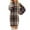 Wine, variant on Women's Casual Dress Long Sleeve Round Neck Plush Flannel Plaid Print Loose Fit Winter Dress for Holiday Season,Complexion,L