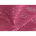 thumbnail image 4 of Ambesonne Winter Quilted Bedspread Set 3 Pcs, Gentle Snow Feminine, Queen Size, Pink White, 4 of 5