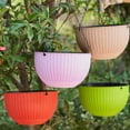 thumbnail image 6 of Rattan Pattern Hanging Planter Flower Basket Pot for Indoor Outdoor Plant Holder, 6 of 18