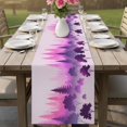thumbnail image 4 of Purple Pink Ombre Forest Table Runner 72 Inches, Tree Modern Abstract Art Bed Runner Dresser Scarves Tabletop for Indoor Outdoor Parties/Ceremony/Banquet, 18" x 72", 4 of 9