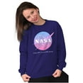 thumbnail image 3 of NASA Vaporwave Take Off Explore More Sweatshirt for Men or Women Brisco Brands M, 3 of 6