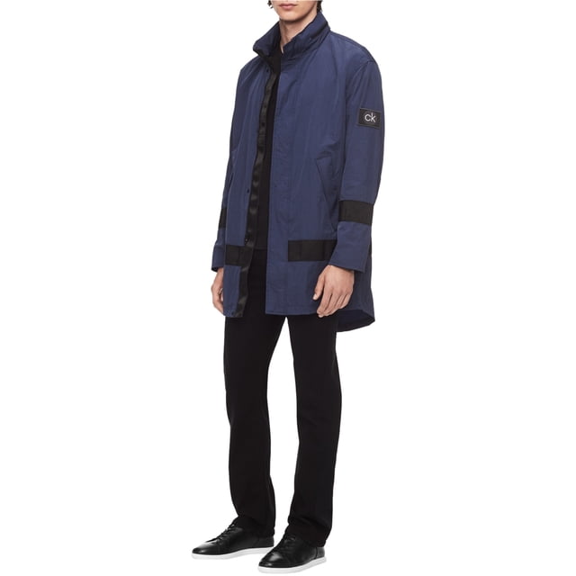 Calvin Klein Veste à Rayures pour Homme, Bleu, Très Grand