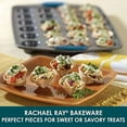 thumbnail image 2 of Rachael Ray 47961 Yum-o Nonstick Bakeware 24-Cup Oven Lovin Mini Muffin Pan, Gray with Marine Blue Handles, 2 of 6